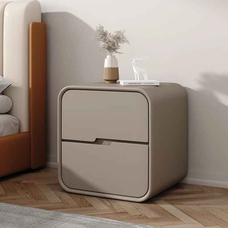 Nordic Small Mobile Nightstand Beige