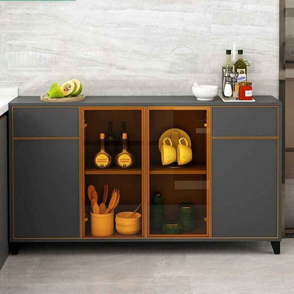 Luxury Nordic Glass Display Sideboard front view