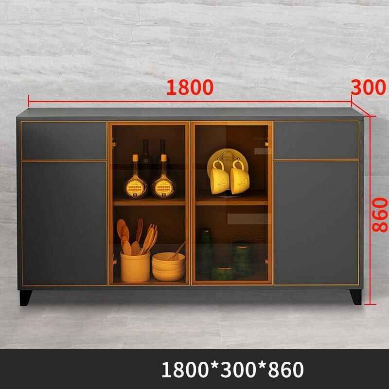 Luxury Nordic Glass Display Sideboard  W1800 D300 H860