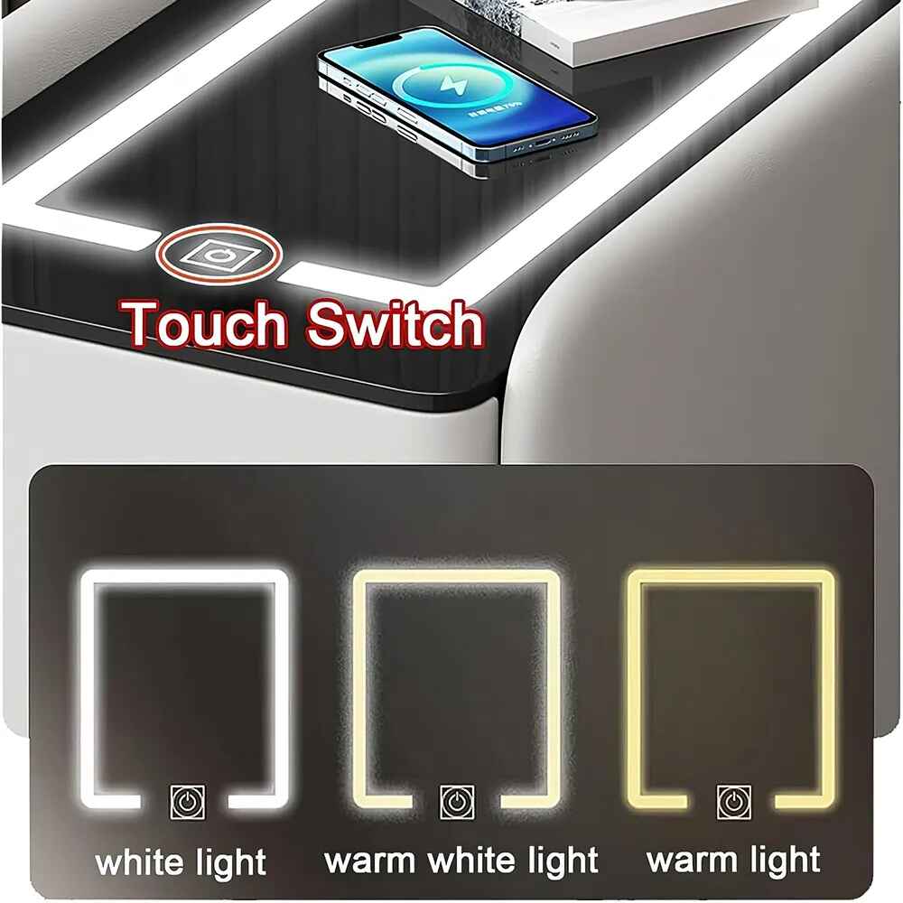 Trendy Modern Nightstands Luxury Unique Nordic Bedside Nightstand light switch