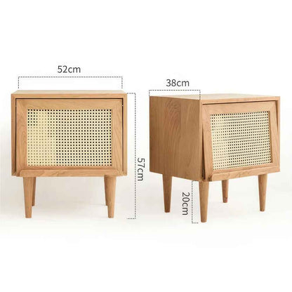 Nordic Wood Bedside Table dimension