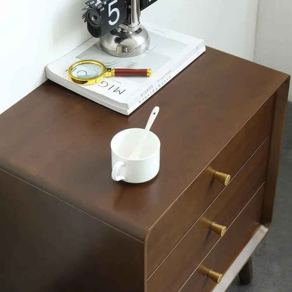 Solid Wood Nightstands Luxury Bedside Table with cup 