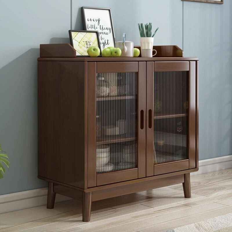 Minimalist Modern Wood Sideboard Right View