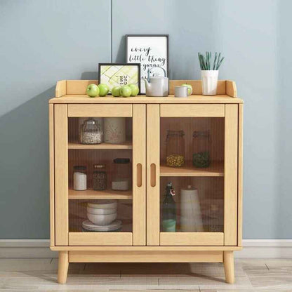 Minimalist Modern Wood Sideboard light Brown