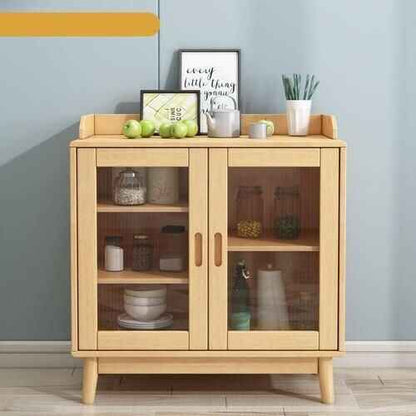 Minimalist Modern Wood Sideboard light brown