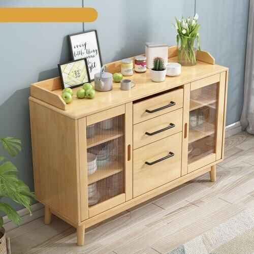 Minimalist Modern Wood Sideboard upper view