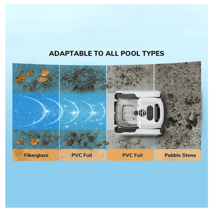 Intelligent Robotic Pool Vacuum Cordless, Long-lasting, with Sonar Path Planning