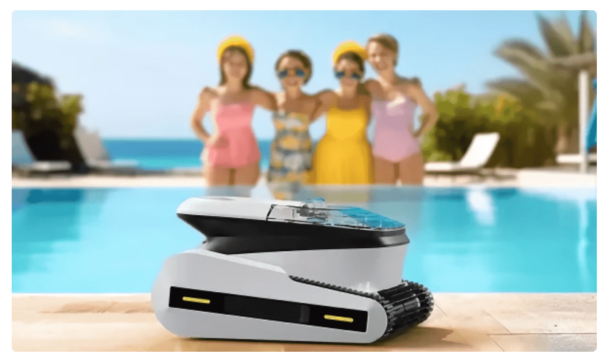 Intelligent Robotic Pool Vacuum Cordless, Long-lasting, with Sonar Path Planning