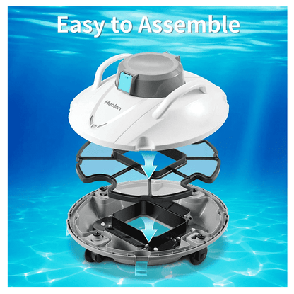 Efficient Cordless Robotic Pool Cleaner with Advanced Suction & Self-Parking