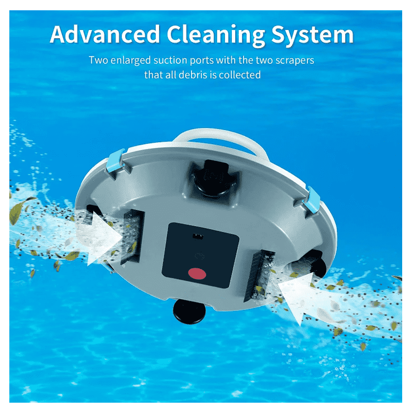 Efficient Cordless Robotic Pool Cleaner with Advanced Suction & Self-Parking