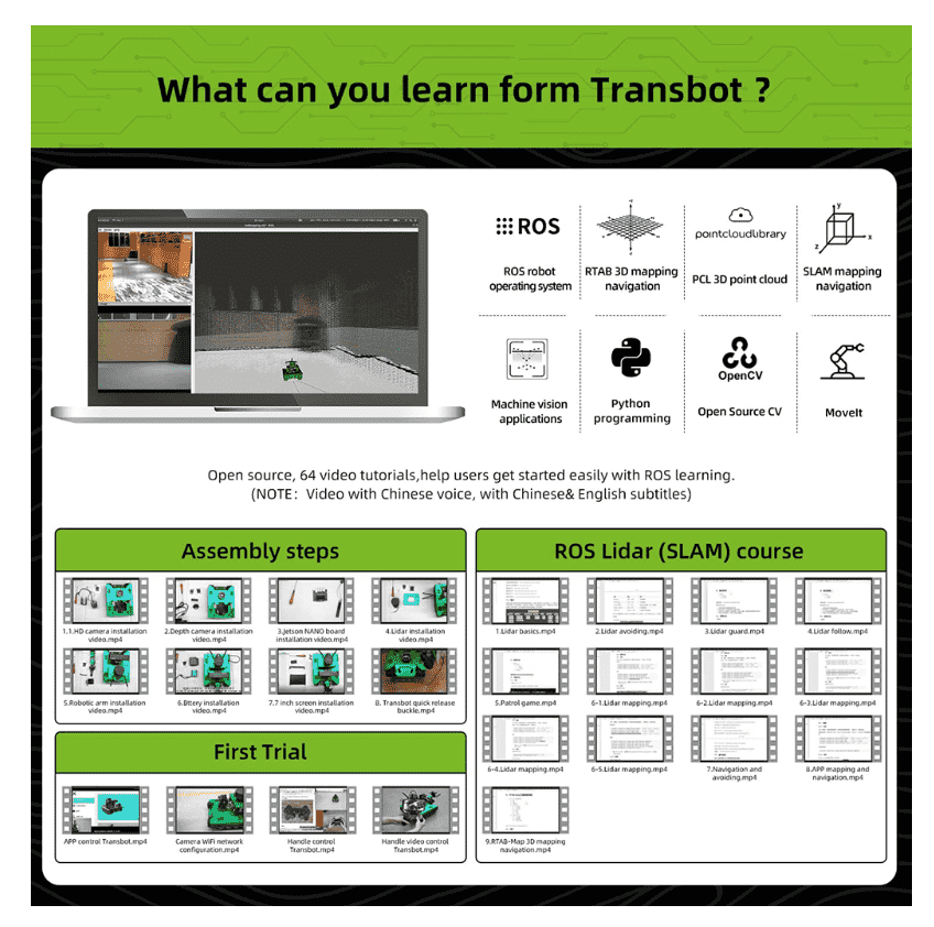 AI Vision Robot Tank Kit with Lidar & Python Programming