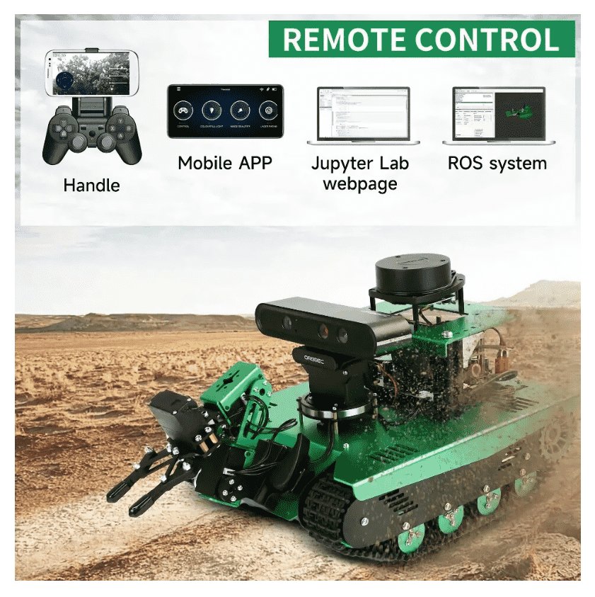 AI Vision Robot Tank Kit with Lidar & Python Programming