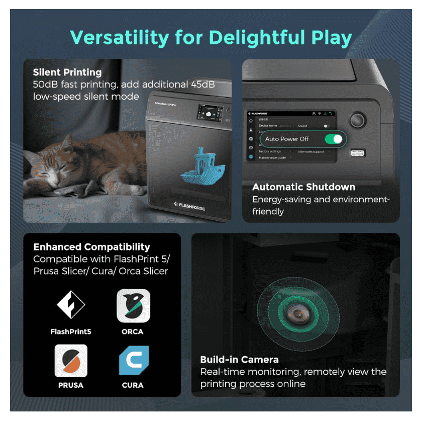 High-Speed Smart 3D Printer with Core XY Structure and Auto Shutdown