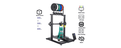 High Precision Large 3D Printer Kit with 4 Extruders and Multi-Color Mixing