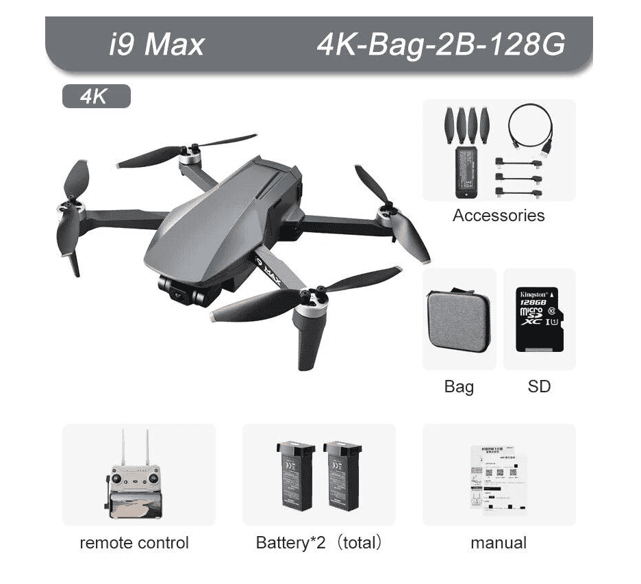 4K GPS Drone with 3-Axis Gimbal and Optical Flow Professional RC Quadcopter