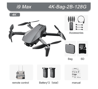 4K GPS Drone with 3-Axis Gimbal and Optical Flow Professional RC Quadcopter