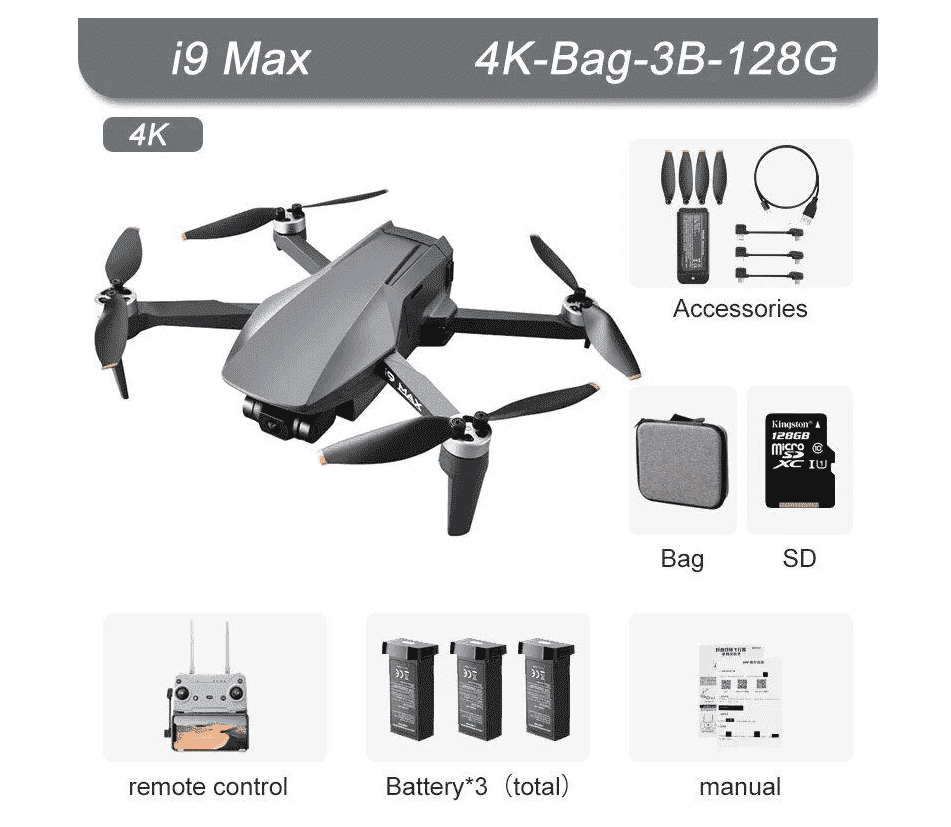 4K GPS Drone with 3-Axis Gimbal and Optical Flow Professional RC Quadcopter