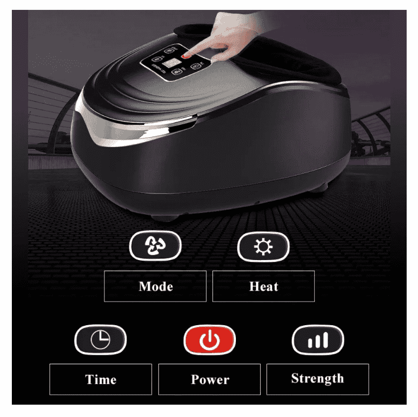 Electric Shiatsu Foot Massager with Heat Therapy and Air Compression