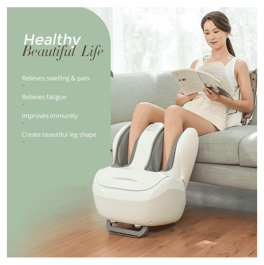 Deluxe Shiatsu Foot and Calf Massager with Heat and Air Compression