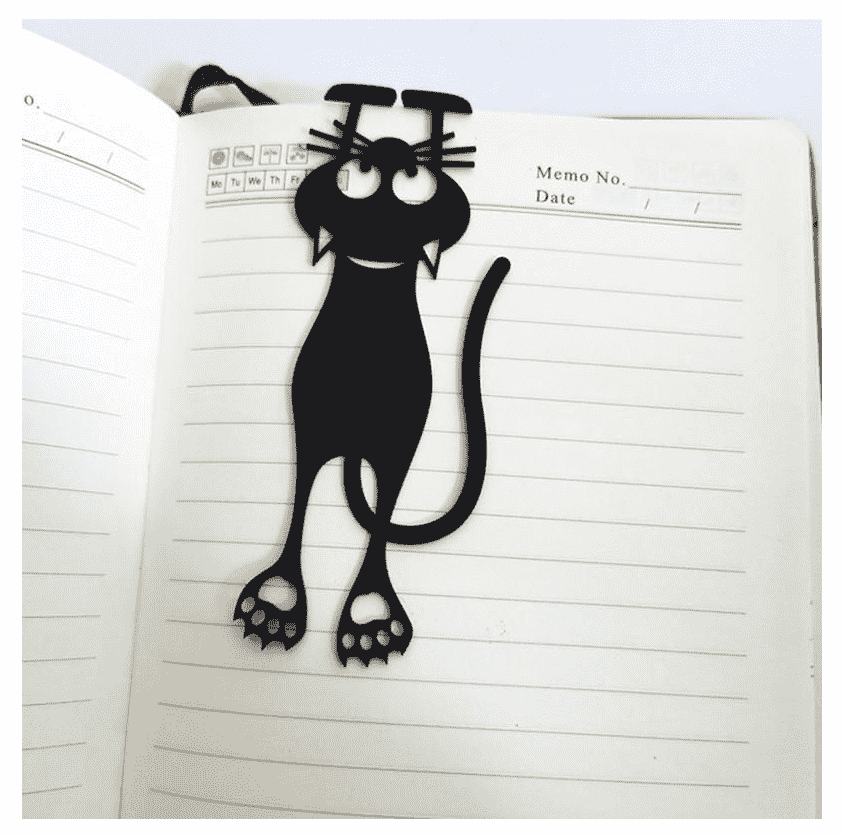 Cute Black Cat Bookmark