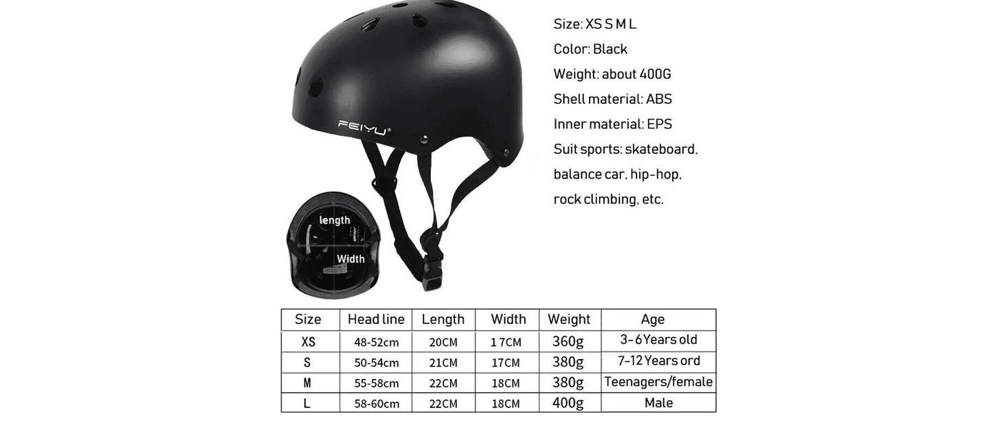 Knee, Elbow, Wrist Pads & Helmet for Skating and Cycling