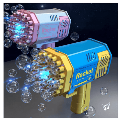 Electric 40-Hole Rocket Bubble Gun – Automatic Bubble Blaster for Kids