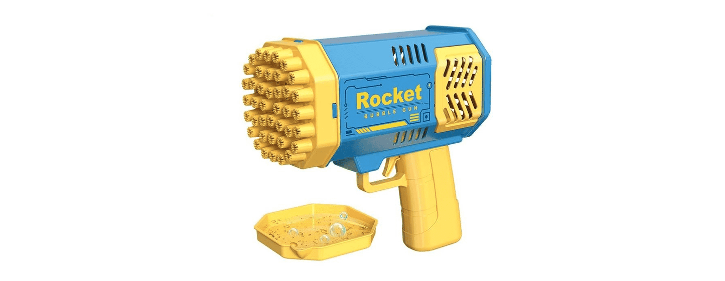 Electric 40-Hole Rocket Bubble Gun – Automatic Bubble Blaster for Kids